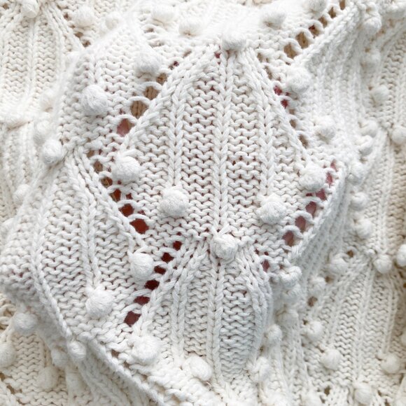 Vintage Bobbled Cotton Sweater by Design Zone Two 1989 - Picture 10 of 11